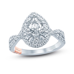 Pnina Tornai I Will Always Love You Diamond Engagement Ring 1-1/2 ct tw Pear-shaped/Marquise/Round 14K White Gold