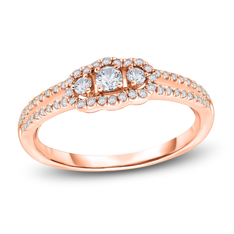 Main Image 1 of Diamond Ring 1/3 ct tw Round 14K Rose Gold