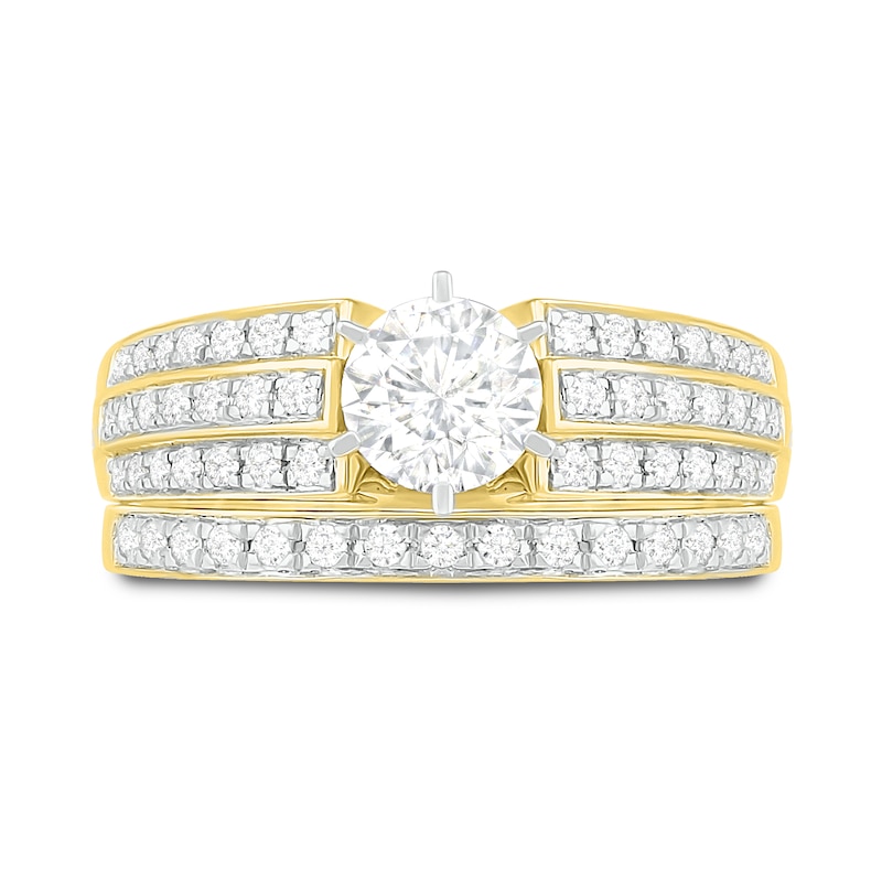 Main Image 2 of Diamond Bridal Set 7/8 ct tw Round 14K Yellow Gold