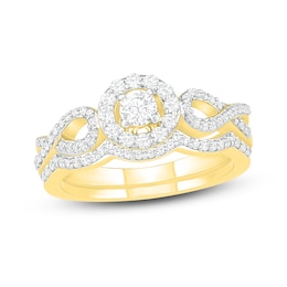 Diamond Bridal Set 1/2 ct tw Round 14K Yellow Gold