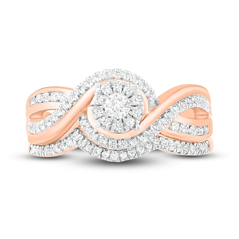Main Image 2 of Diamond Bridal Set 1/2 ct tw Round 14K Rose Gold
