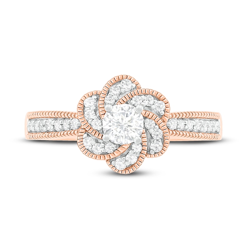 Main Image 2 of Diamond Engagement Ring 3/8 ct tw Round 14K Rose Gold