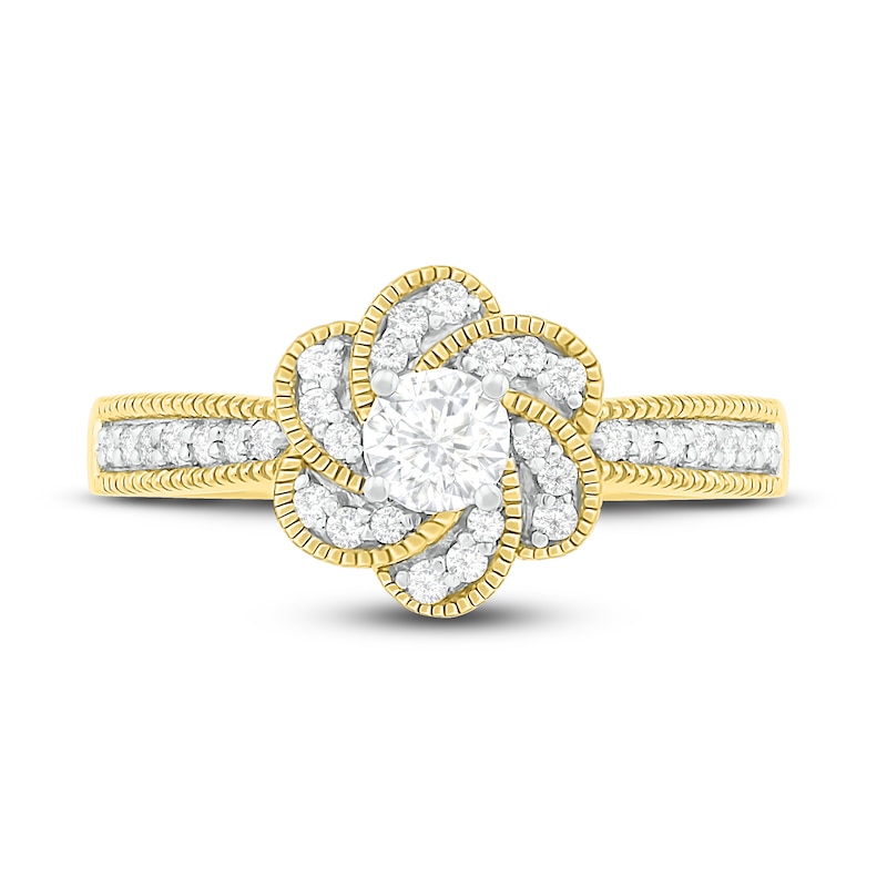 Main Image 2 of Diamond Engagement Ring 3/8 ct tw Round 14K Yellow Gold