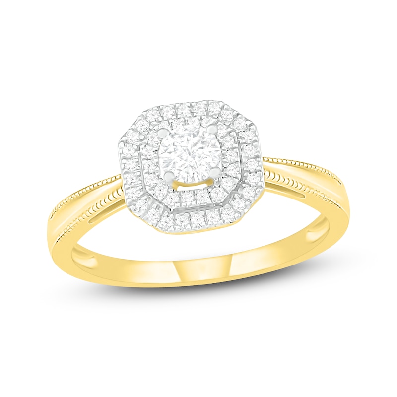 Main Image 1 of Diamond Engagement Ring 1/3 ct tw Round 14K Yellow Gold