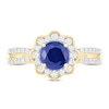 Thumbnail Image 1 of Natural Blue Sapphire Engagement Ring 3/8 ct tw Diamonds 14K Yellow Gold