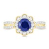 Thumbnail Image 2 of Natural Blue Sapphire Engagement Ring 3/8 ct tw Diamonds 14K Yellow Gold