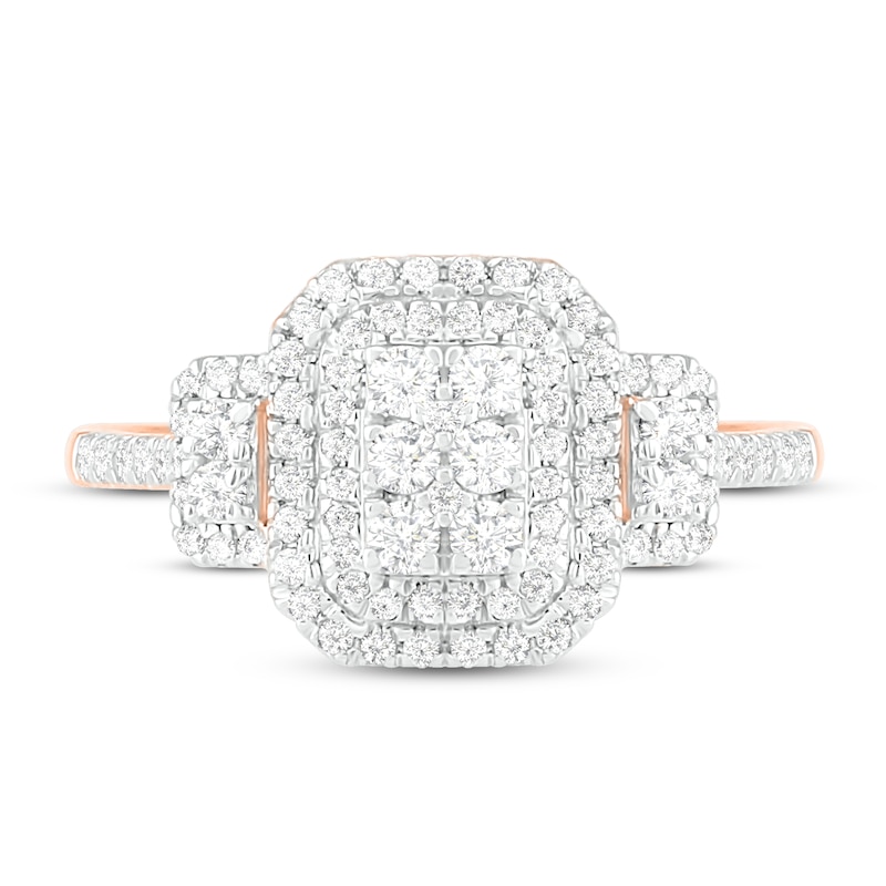Main Image 2 of Diamond Engagement Ring 1/2 ct tw Round 14K Rose Gold