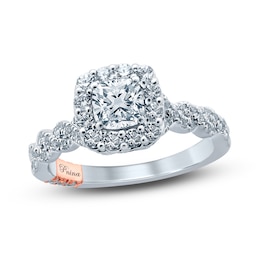 Pnina Tornai I Do I Do I Do Diamond Engagement Ring 1-1/4 ct tw Cushion/Round 14K White Gold