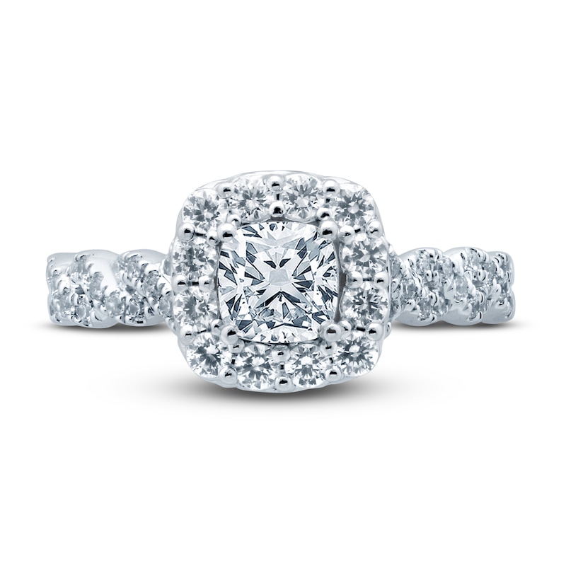Main Image 3 of Pnina Tornai I Do I Do I Do Diamond Engagement Ring 1-1/4 ct tw Cushion/Round 14K White Gold