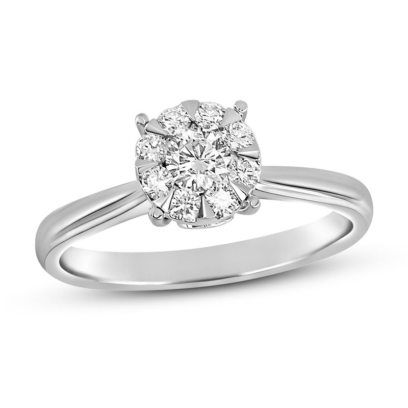Main Image 1 of Diamond Engagement Ring 3/8 ct tw Round 14K White Gold