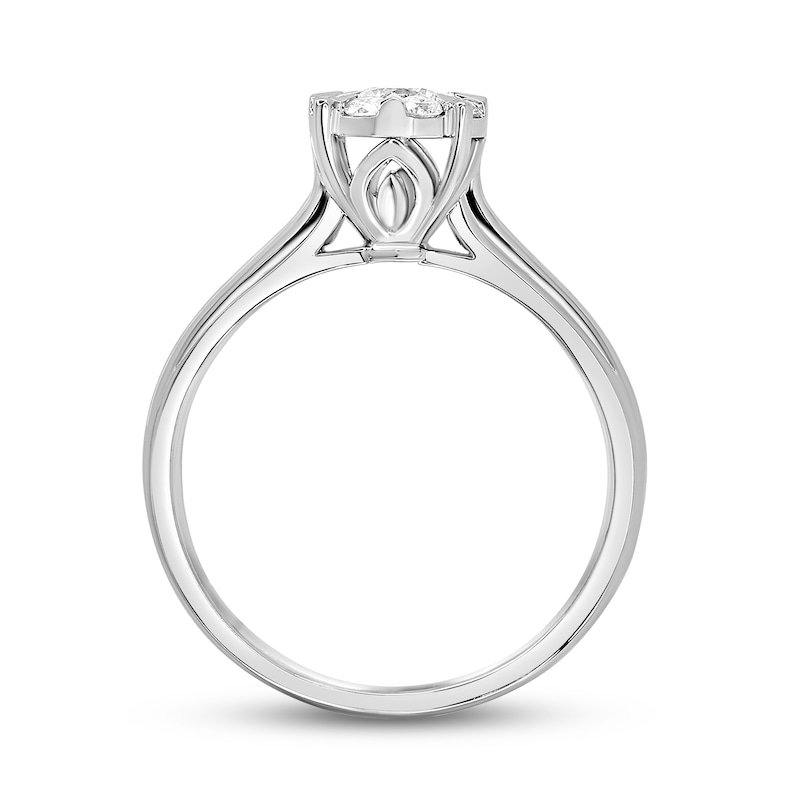 Main Image 4 of Diamond Engagement Ring 3/8 ct tw Round 14K White Gold