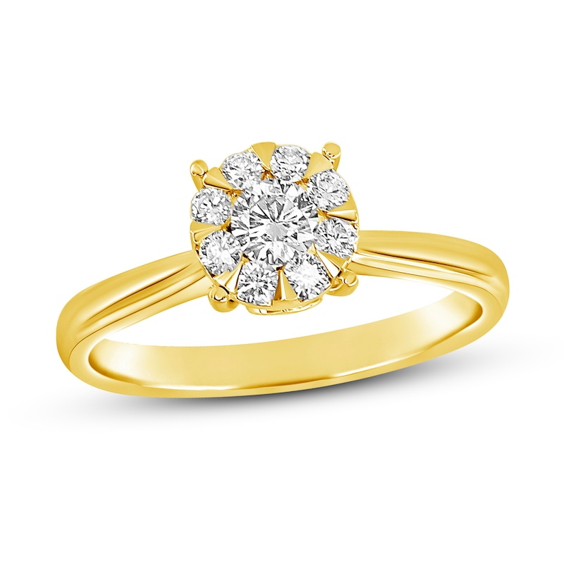 Main Image 1 of Diamond Engagement Ring 3/8 ct tw Round 14K Yellow Gold