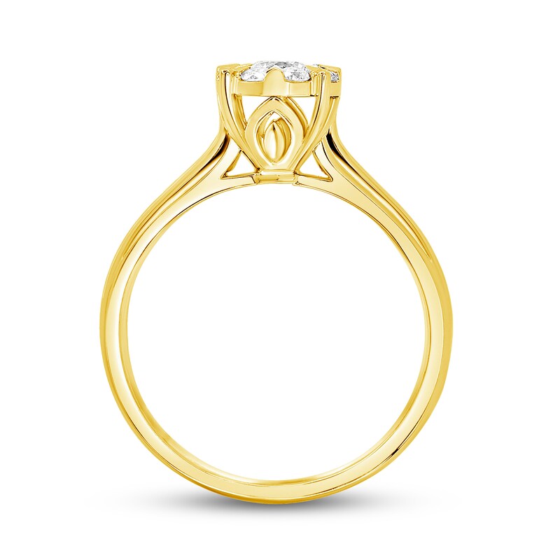 Main Image 4 of Diamond Engagement Ring 3/8 ct tw Round 14K Yellow Gold