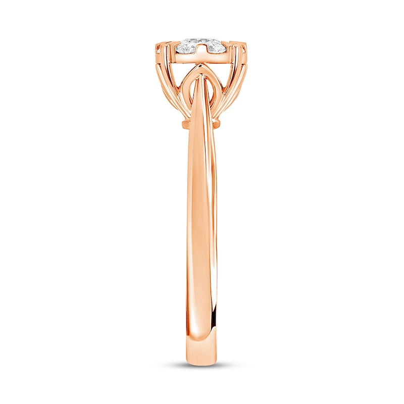 Main Image 2 of Diamond Engagement Ring 3/8 ct tw Round 14K Rose Gold