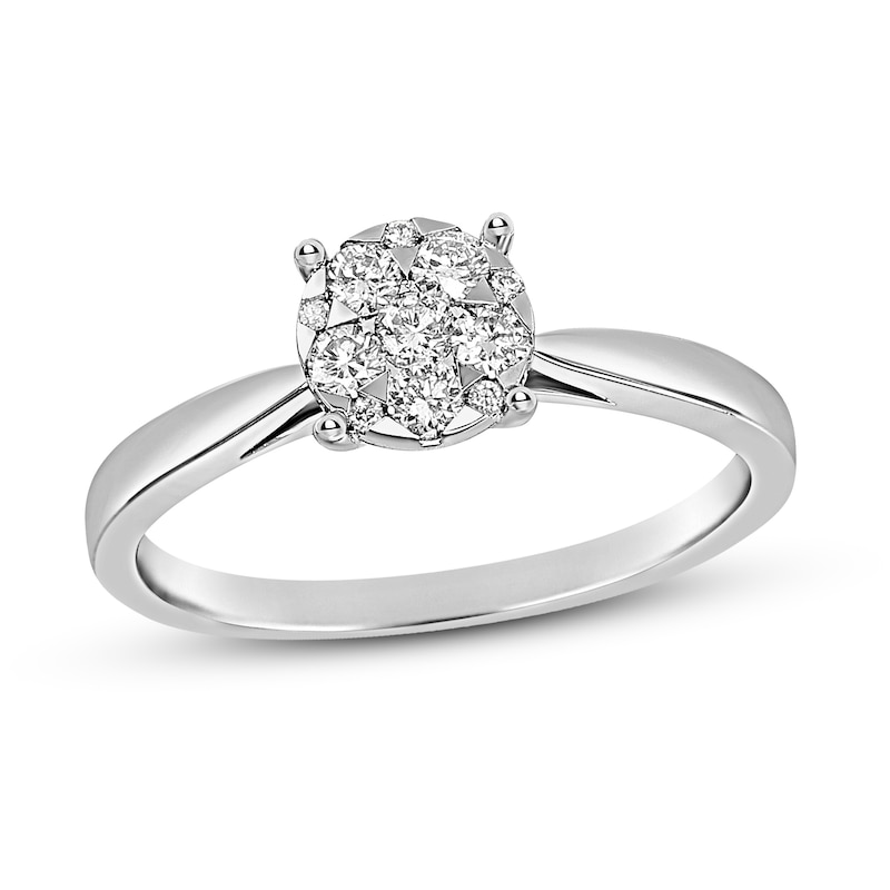 Main Image 1 of Diamond Engagement Ring 1/4 ct tw Round 14K White Gold