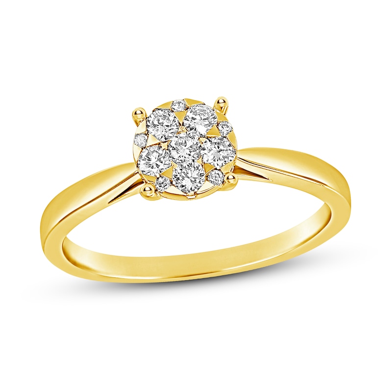 Diamond Engagement Ring 1/4 ct tw Round 14K Yellow Gold | Jared
