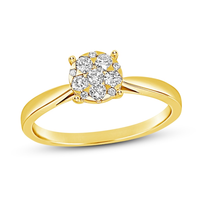 Main Image 1 of Diamond Engagement Ring 1/4 ct tw Round 14K Yellow Gold