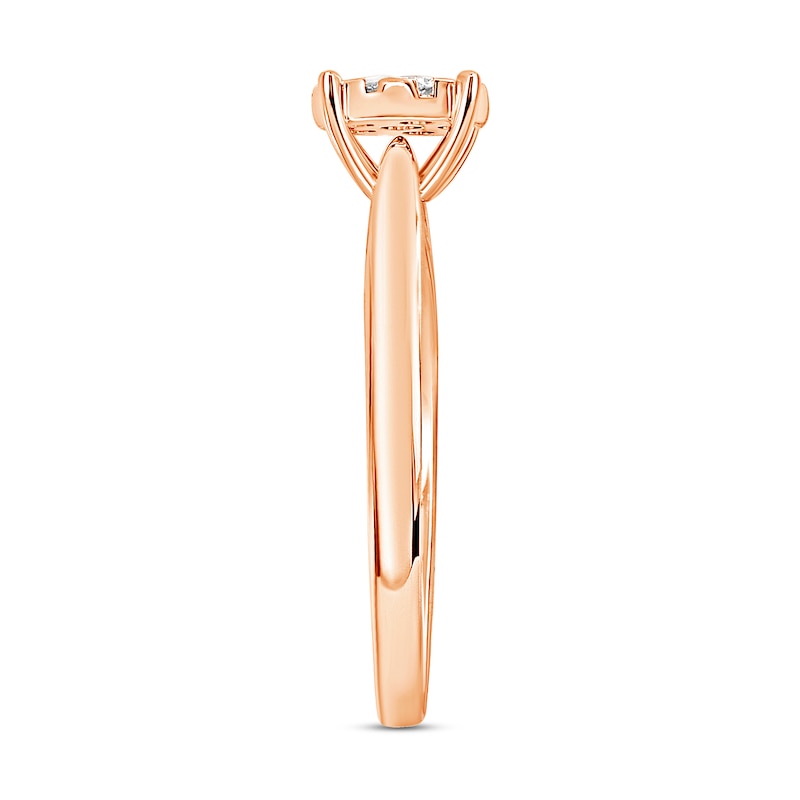 Main Image 2 of Diamond Engagement Ring 1/4 ct tw Round 14K Rose Gold