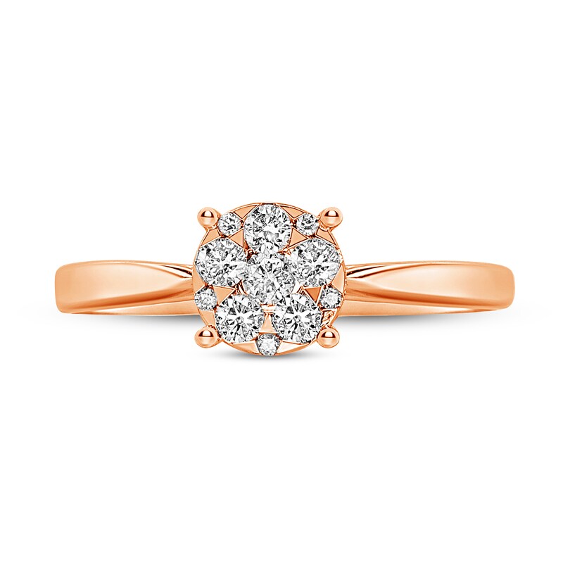 Main Image 3 of Diamond Engagement Ring 1/4 ct tw Round 14K Rose Gold