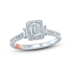 Thumbnail Image 0 of Pnina Tornai Deco Love 2 Diamond Engagement Ring 7/8 ct tw Emerald/Round/ Baguette 14K White Gold