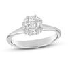 Thumbnail Image 1 of Diamond Engagement Ring 1/2 ct tw Round/Princess 14K White Gold