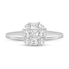 Thumbnail Image 3 of Diamond Engagement Ring 1/2 ct tw Round/Princess 14K White Gold