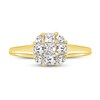 Thumbnail Image 3 of Diamond Engagement Ring 1/2 ct tw Round/Princess 14K Yellow Gold