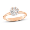 Thumbnail Image 1 of Diamond Engagement Ring 1/2 ct tw Round/Princess 14K Rose Gold