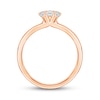 Thumbnail Image 4 of Diamond Engagement Ring 1/2 ct tw Round/Princess 14K Rose Gold