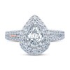 Thumbnail Image 3 of Pnina Tornai Can't Stop Loving You Diamond Engagement Ring 1-5/8 ct tw Pear-shaped/Marquise/Round 14K White Gold