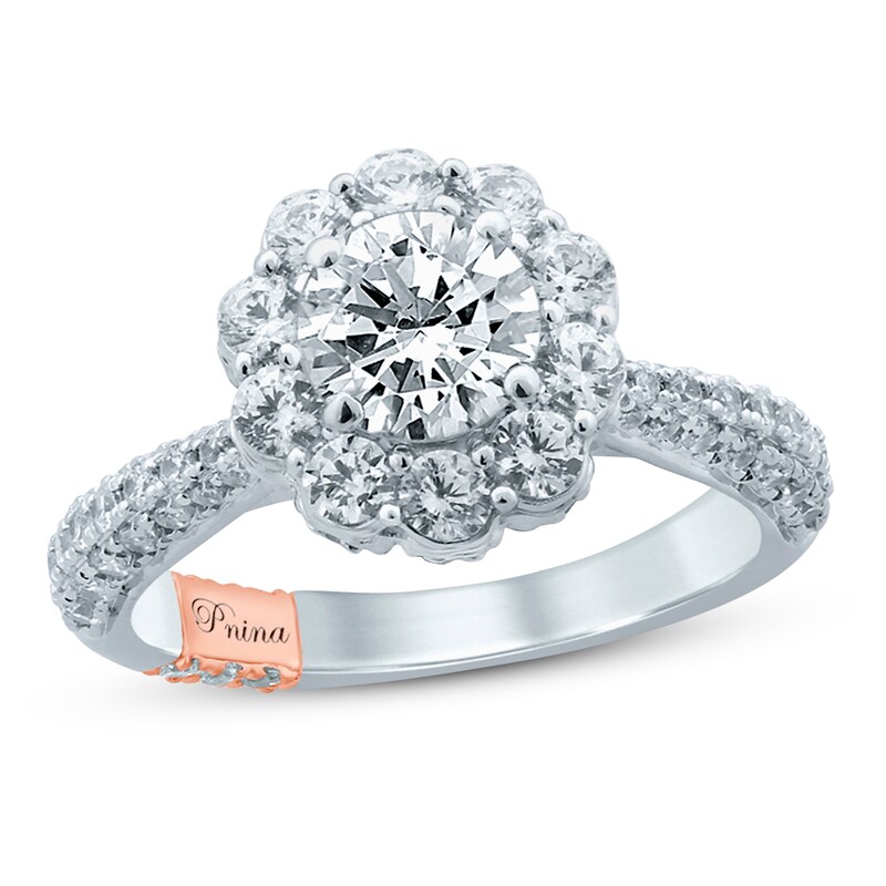 Main Image 1 of Pnina Tornai Romantic Rose Diamond Engagement Ring 2-1/3 ct tw Round 14K White Gold