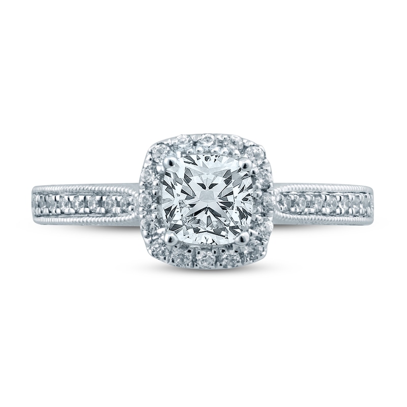 Main Image 3 of Pnina Tornai Yes Forever Diamond Engagement Ring 1-1/2 ct tw Cushion/Round 14K White Gold