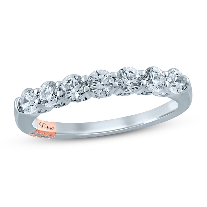 Main Image 1 of Pnina Tornai Lovingly Yours Diamond Anniversary Ring 1 ct tw Round 14K White Gold