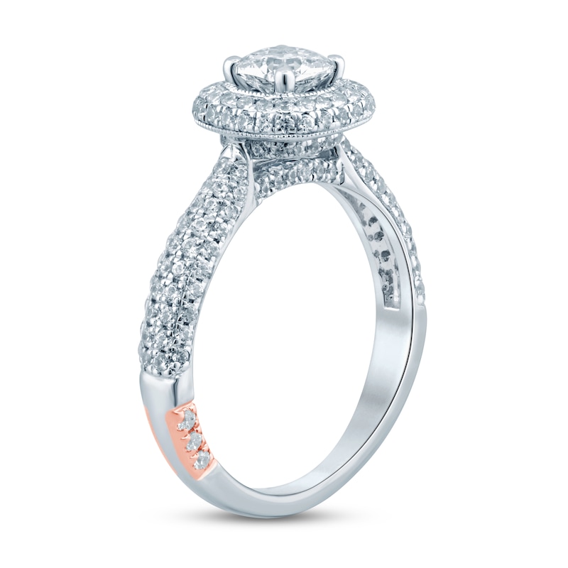 Main Image 2 of Pnina Tornai Until The End Of Time Diamond Engagement Ring 1-1/8 ct tw Cushion/Round 14K White Gold