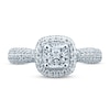 Thumbnail Image 2 of Pnina Tornai Until The End Of Time Diamond Engagement Ring 1-1/8 ct tw Cushion/Round 14K White Gold