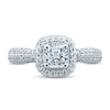 Thumbnail Image 3 of Pnina Tornai Until The End Of Time Diamond Engagement Ring 1-1/8 ct tw Cushion/Round 14K White Gold