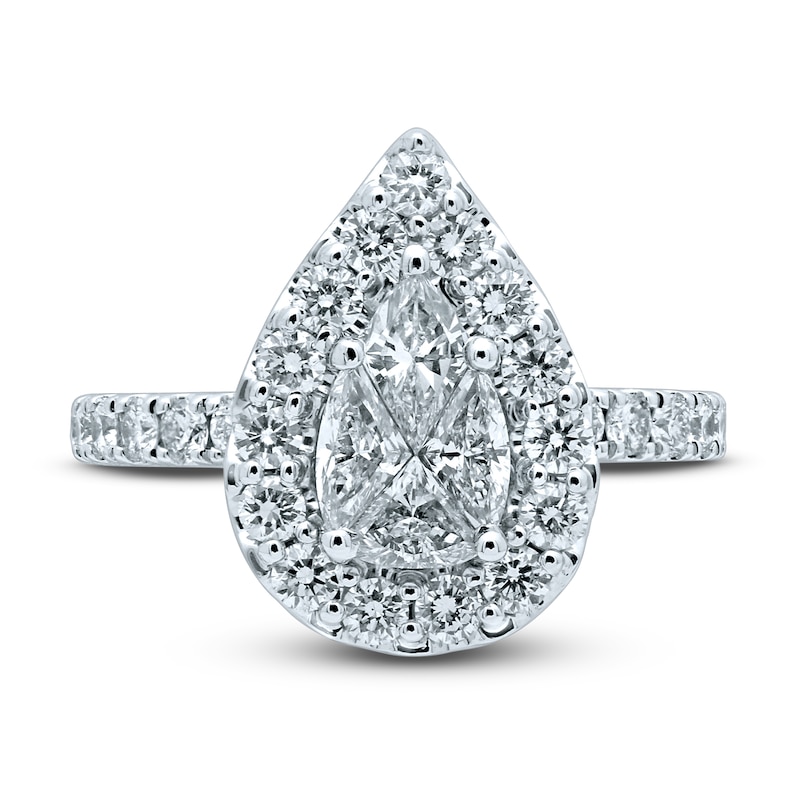 Main Image 3 of Pnina Tornai Exclusive Love Diamond Engagement Ring 1-3/4 ct tw Pie/Round 14K White Gold