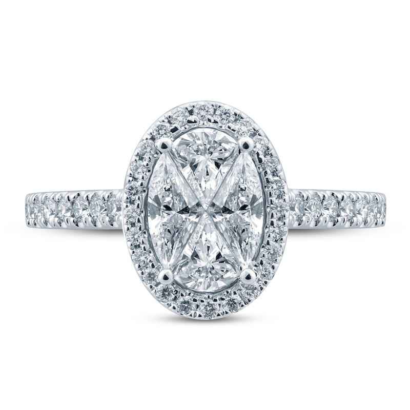 Pnina Tornai Can't Wait To Be Yours Diamond Engagement Ring 1-1/4 ct tw Pie/Round 14K White Gold