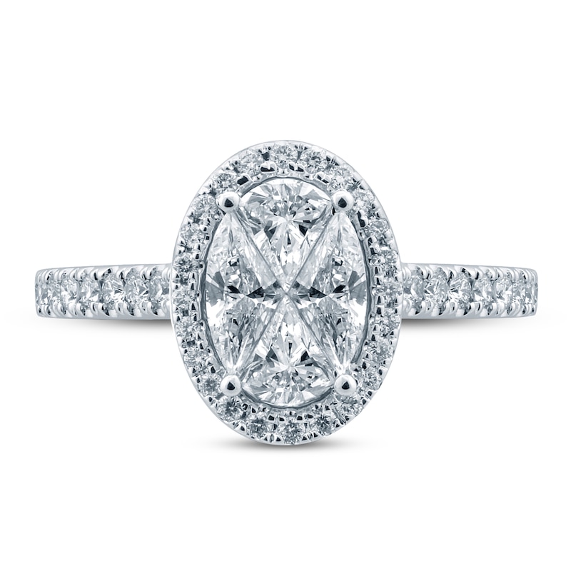Main Image 3 of Pnina Tornai Can't Wait To Be Yours Diamond Engagement Ring 1-1/4 ct tw Pie/Round 14K White Gold