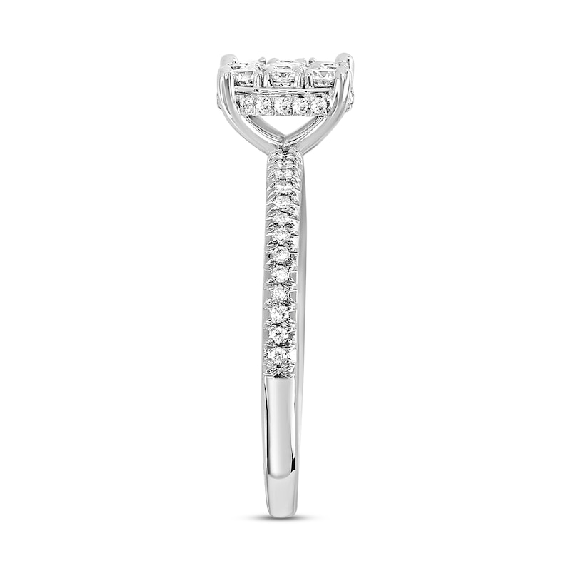 Main Image 2 of Diamond Engagement Ring 1/2 ct tw Round 14K White Gold