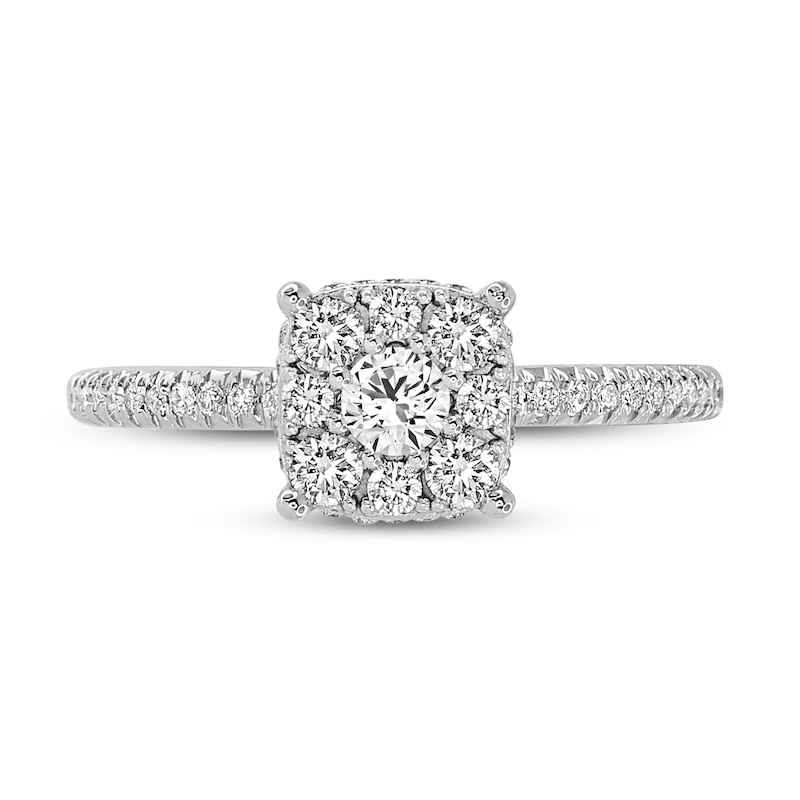 Main Image 3 of Diamond Engagement Ring 1/2 ct tw Round 14K White Gold