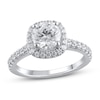 Thumbnail Image 0 of Lab-Created Diamond Engagement Ring 2 ct tw Round 14K White Gold