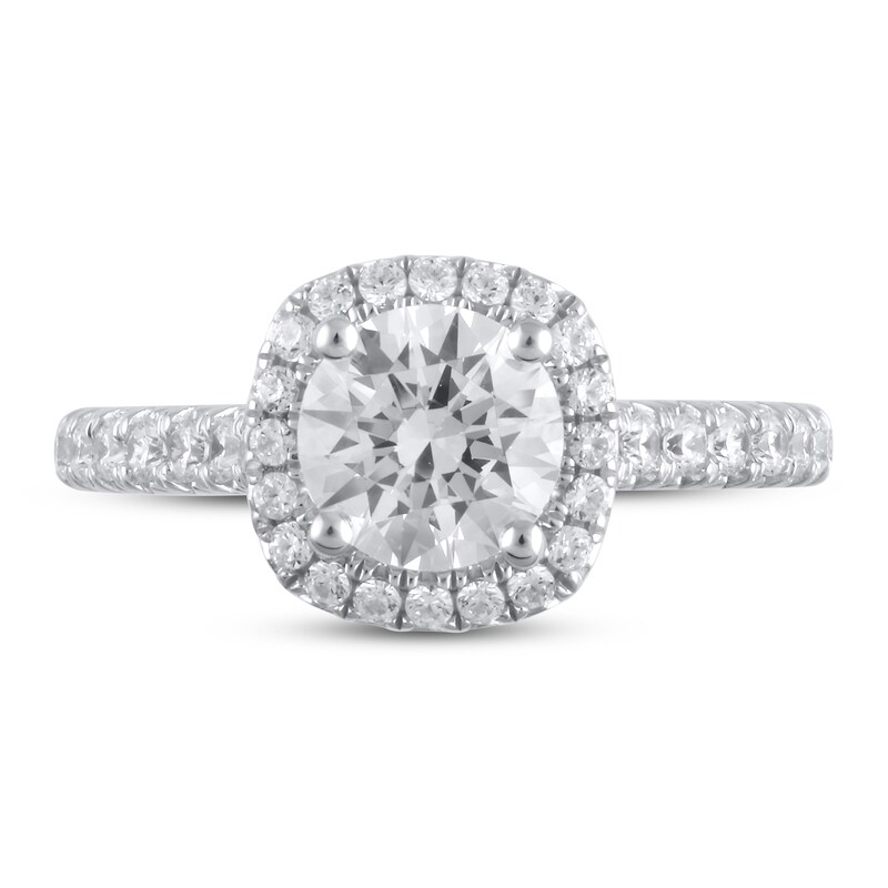 Lab-Grown Diamond Engagement Ring 2 ct tw Round 14K White Gold