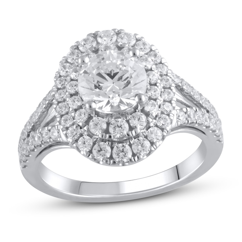 Main Image 1 of Lab-Grown Diamond Engagement Ring 2-3/8 ct tw Round 14K White Gold