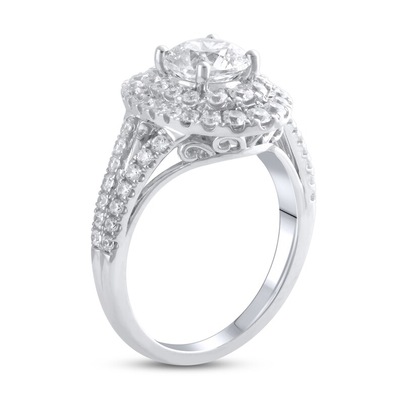 Main Image 2 of Lab-Grown Diamond Engagement Ring 2-3/8 ct tw Round 14K White Gold