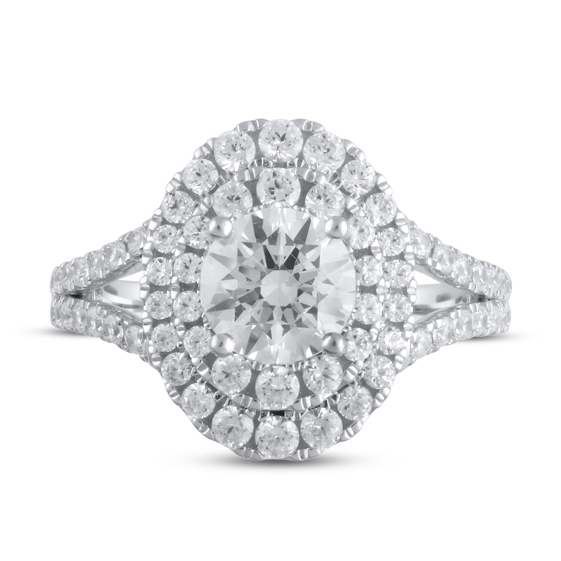 Lab-Created Diamond Engagement Ring 2-3/8 ct tw Round 14K White Gold