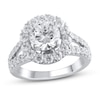 Thumbnail Image 0 of Lab-Created Diamond Engagement Ring 3-3/8 ct tw Round 14K White Gold