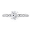 Thumbnail Image 3 of Lab-Grown Diamond Engagement Ring 1 ct tw Oval/Round 14K White Gold