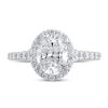 Thumbnail Image 3 of Lab-Grown Diamond Engagement Ring 2-3/4 ct tw Oval/Round 14K White Gold