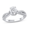 Thumbnail Image 1 of Lab-Grown Diamond Engagement Ring 2 ct tw Oval 14K White Gold